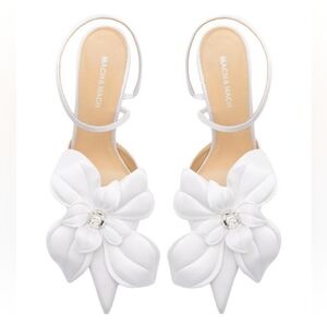 Mach & Mach Orchid 95MM Satin Pointed Toe Pumps Size 9